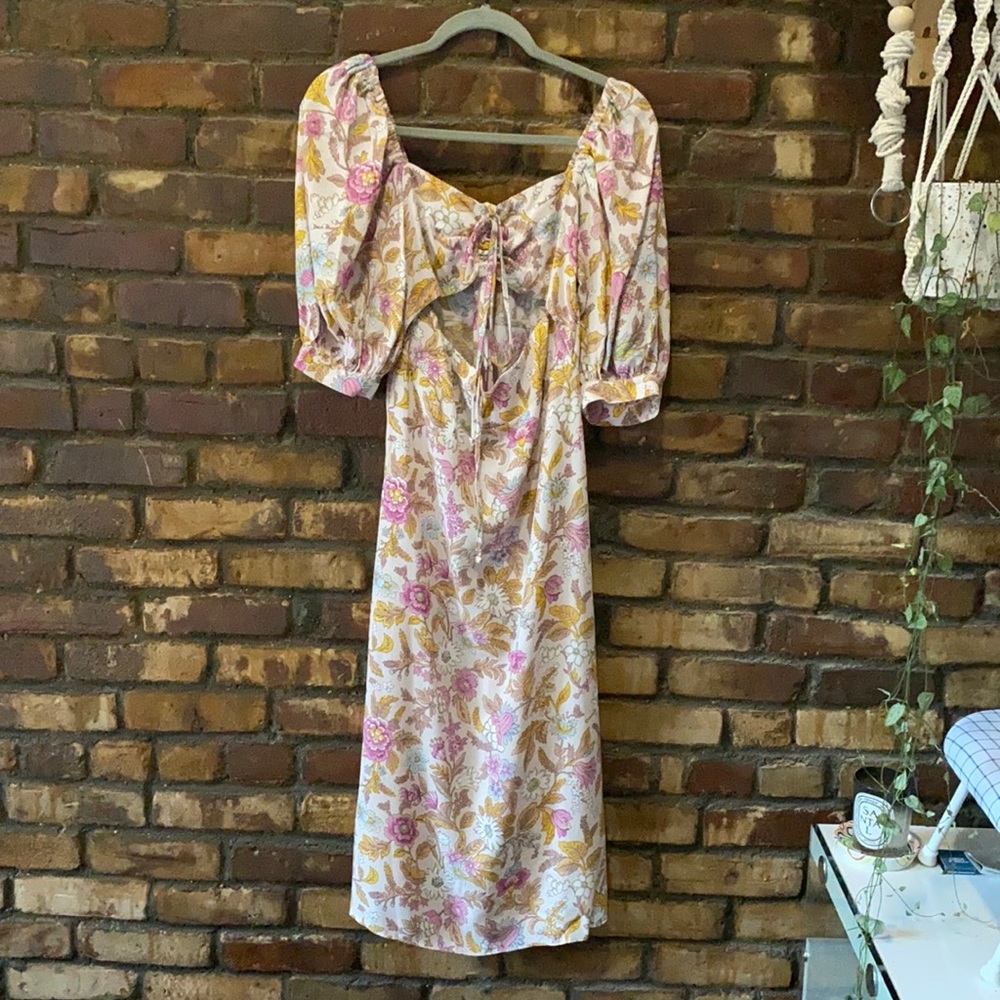 Topshop midi cutout dress size 2